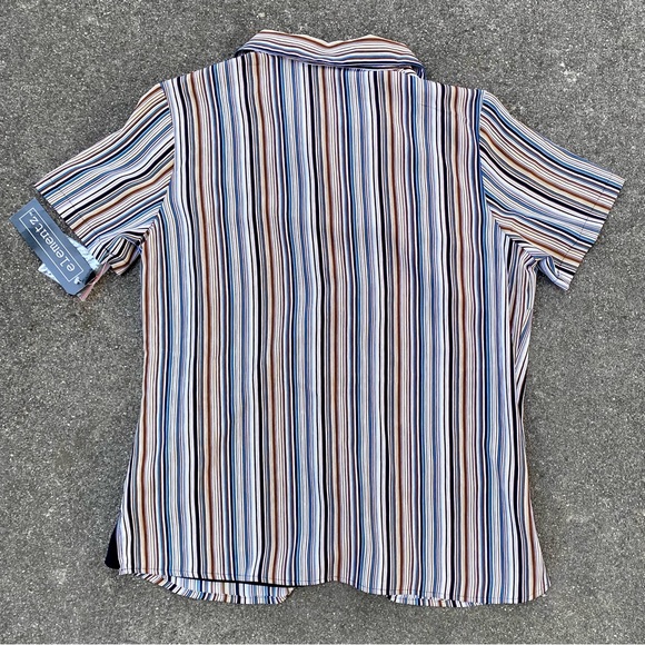BNWT Striped Collared Shirt With Built In Tank S - Picture 5 of 5